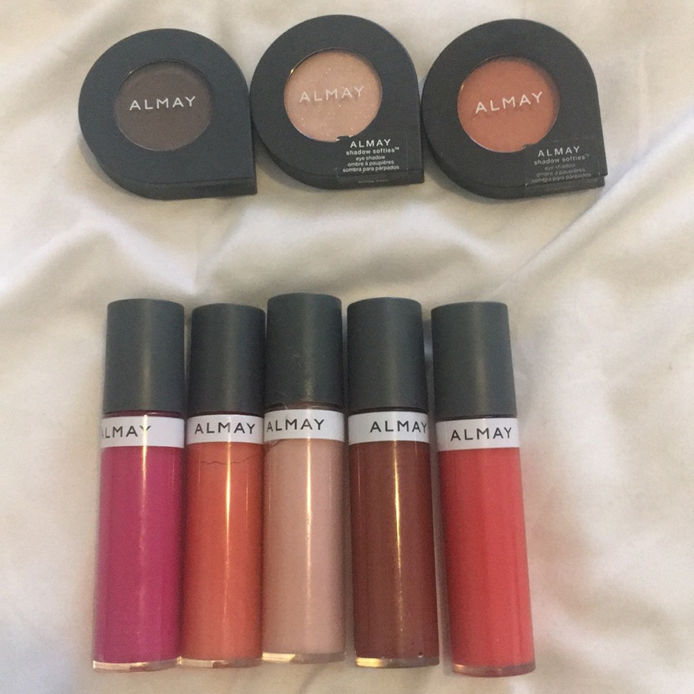 Almay liquid lip balm (5) + eyeshadow (3) bundle!